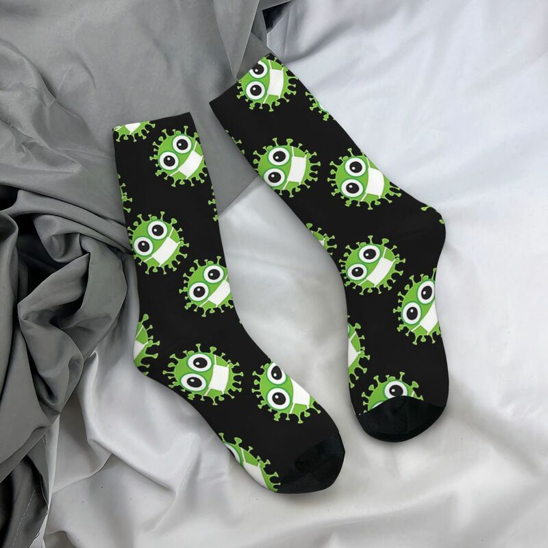Virus Socks Harajuku Sweat Absorbing Stockings All Season Long Socks Accessories for Unisex Birthday Present