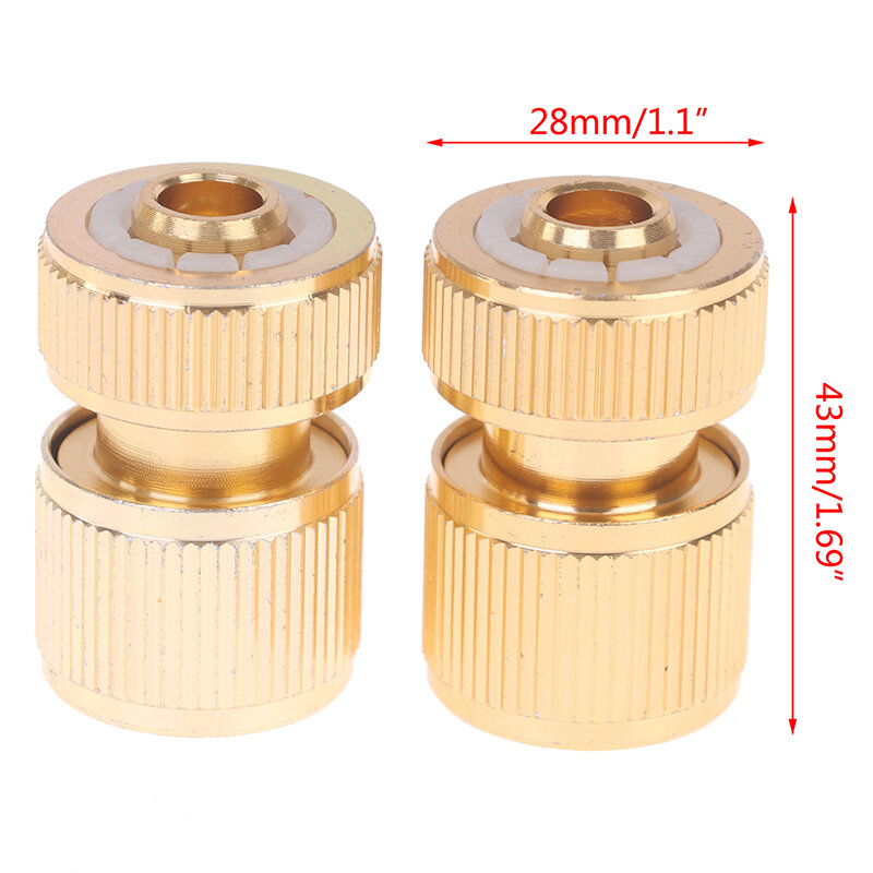 New Copper High Pressure Quick Hose Coupling For Garden Irrigation Connector 1/2" Car Washer Water Gun Hydraulic Couplers 1/3Pcs