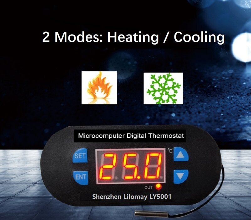 Regolatore di temperatura del termostato dell'incubatrice dell'uovo digitale di buona qualità di vendita caldo per il raffreddamento del riscaldamento