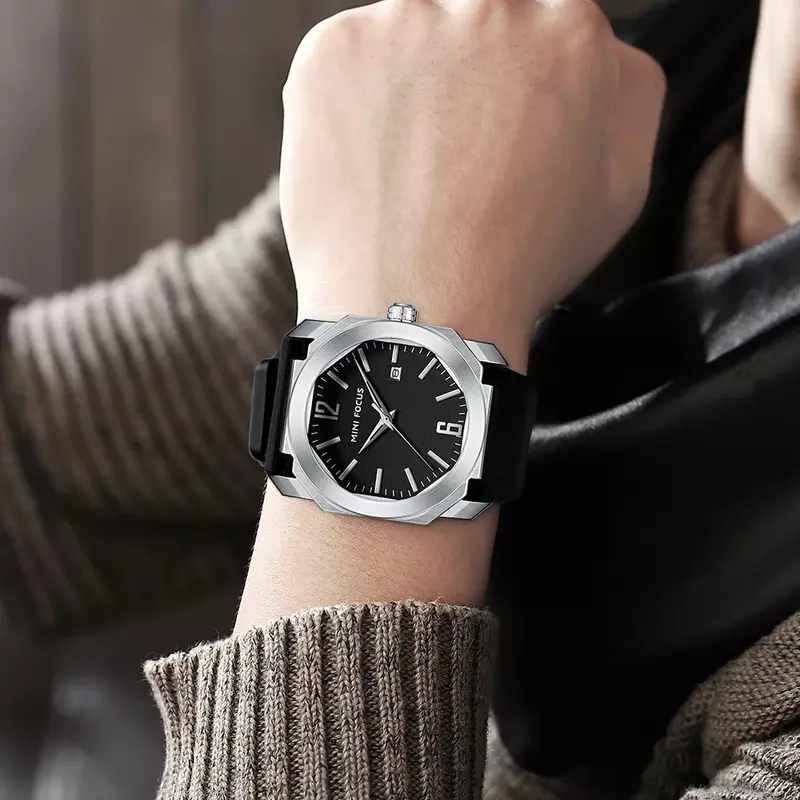 Relógio De Pulso De Quartzo De Luxo Masculino, Impermeável, Pulseira De Silicone, Marca Famosa, Moda