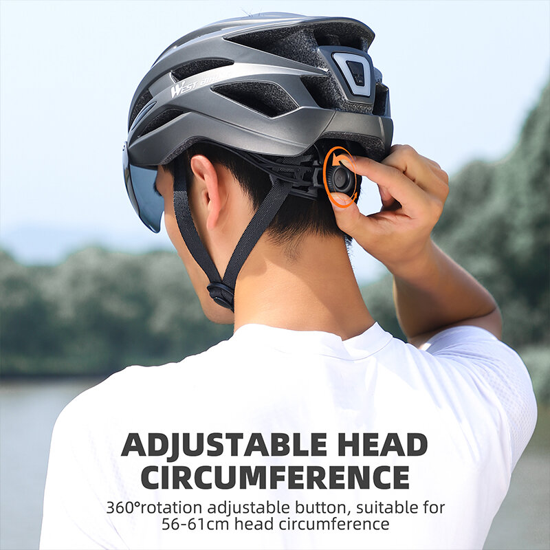 Велосипедный шлем WEST BIKING для мужчин и женщин, удобная Магнитная Защитная крышка для горных и шоссейных велосипедов, оборудование для мотоциклов