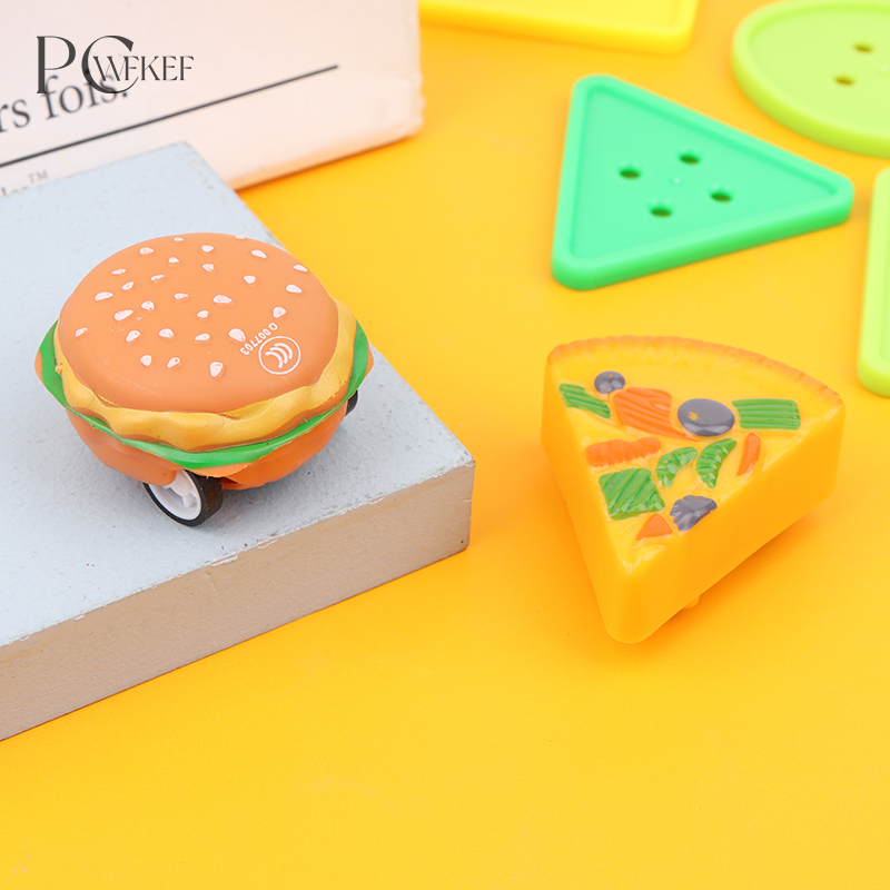 Juguetes creativos de simulación de coche de hamburguesa pequeña para niños de 2 a 4 años, coches lindos, juguetes Kawayi