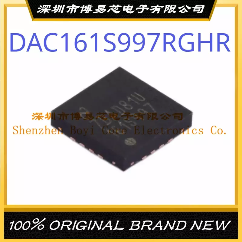 Paquete de QFN-16 DAC161S997RGHR, nuevo y Original, Chip de conversión Digital a analógico, DAC