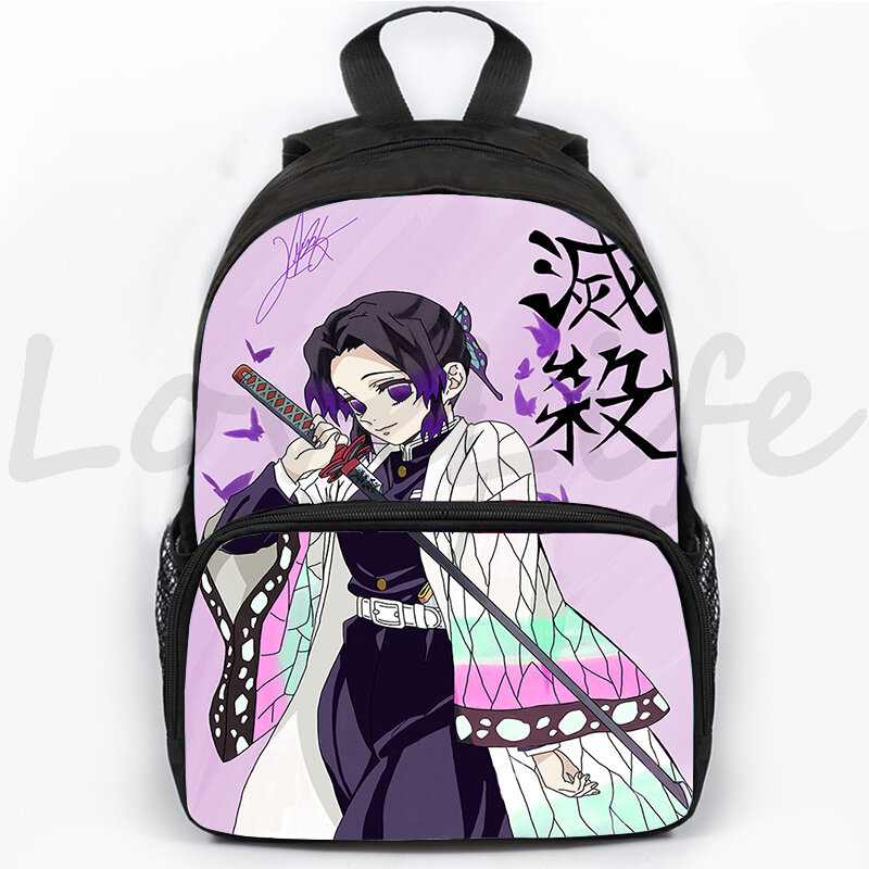 Kawaii Anime Demon Slayer Shinobu Kocho plecaki wysokiej jakości torby szkolne dziewczyny chłopcy plecak Kimetsu No Yaiba dzieci Bookbags