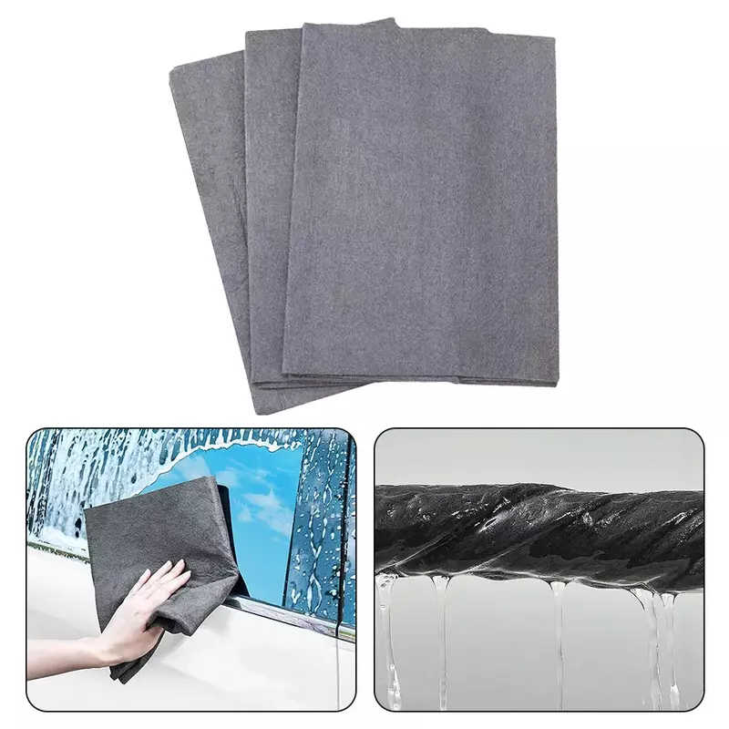 3x 30*30cm Cleaning Towel No Trace Cloth Glass Mirror Wiping Rag Towel Washing Tool Car Wash Maintenance Microfiber Clean Towel
