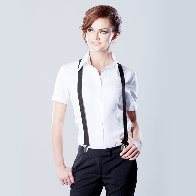 Men Women Suspenders Hanging Band Unisex Pants Clips Clothing Accessory