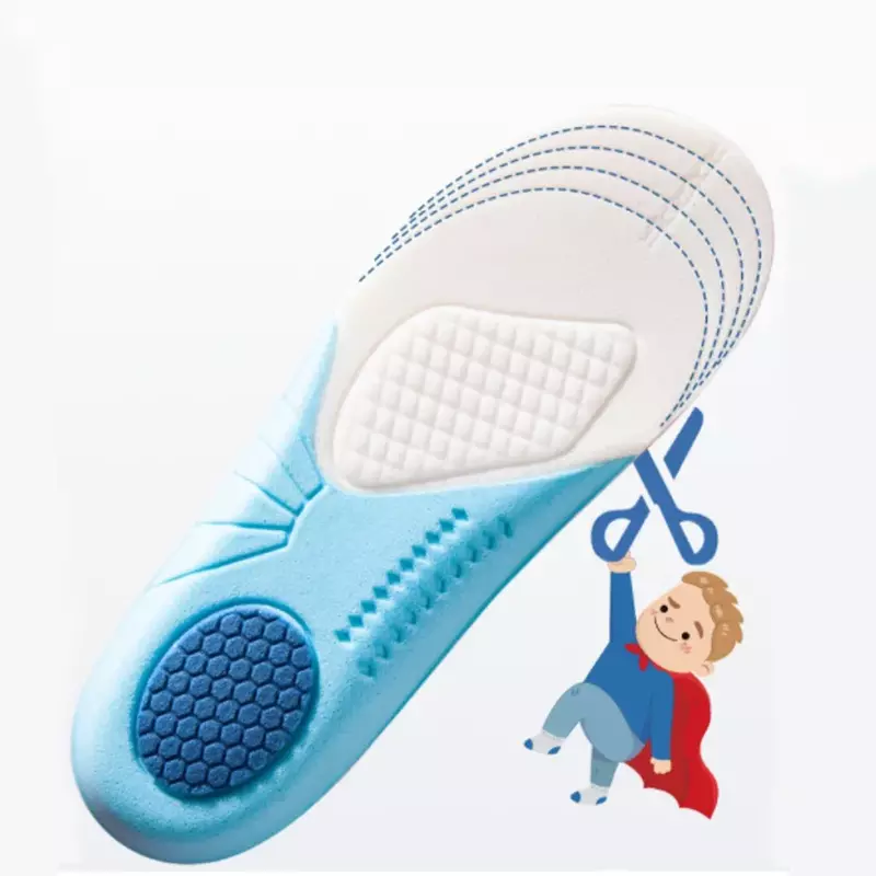 Wkładki ortopedyczne dla dzieci z pianki Memory wygodne oddychające buty Pad Running sport wkładka podpierająca sklepienie stopy dzieci nogi opieki zdrowotnej