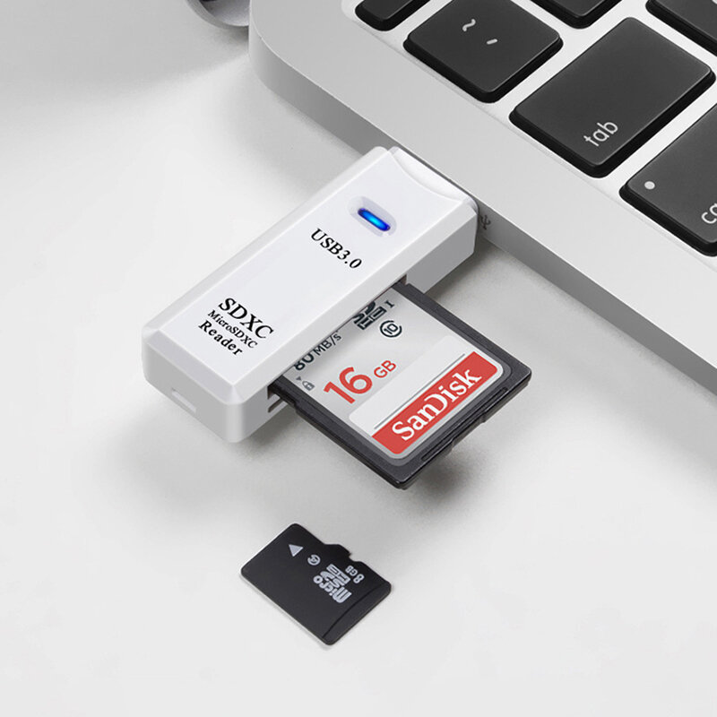 Usb 3.0 Micro Sd Tf Kaart Geheugenlezer 2 In 1 Kaartlezer Hoge Snelheid Multi-Card Writer Adapter Flash Drive Laptop Accessoires