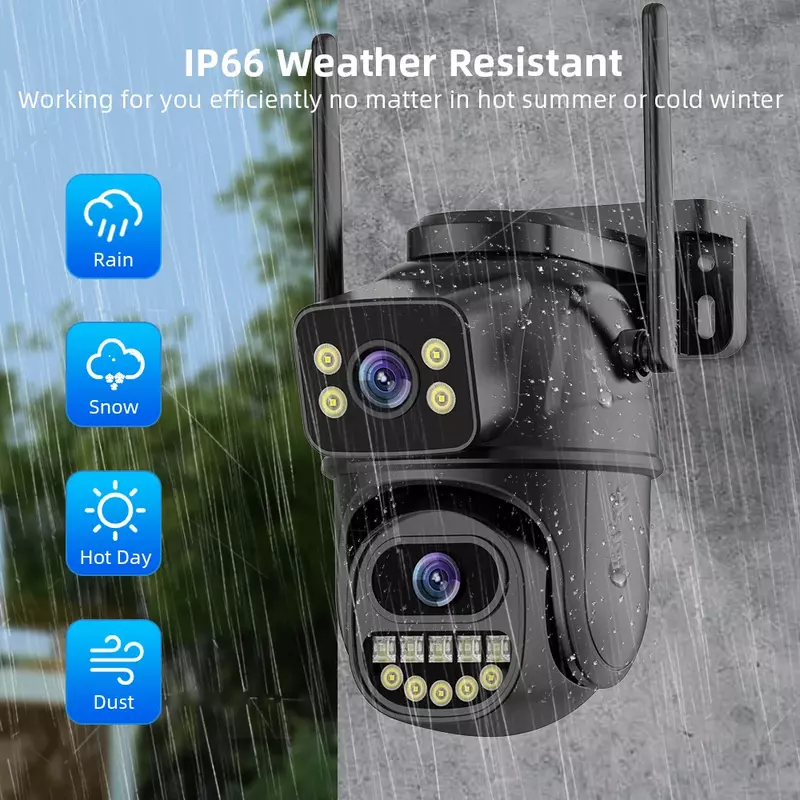 Камера видеонаблюдения BELIA 4K 8 Мп с Wi-Fi, двойным объективом, 4-кратным цифровым зумом, датчиком присутствия ии, ONVIF, наружные IP-камеры безопасности PTZ