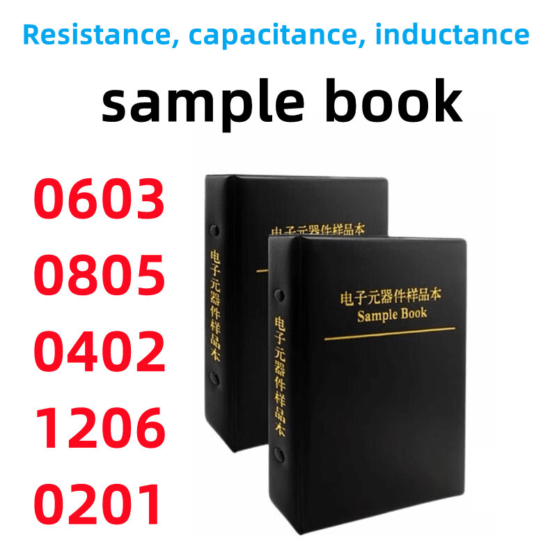 Livre d'Échantillons de Résistance à Condensateur Céramique, Livre d'Inductance, ent.com itance, 0603, 0805, 0402, 1206, 0201