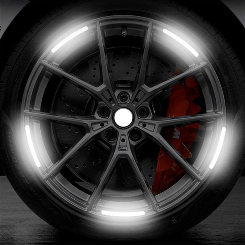 NEWCar-pegatina reflectante para buje de coche, accesorios decorativos, tiras Generales para uso de neumáticos de automóvil y motocicleta