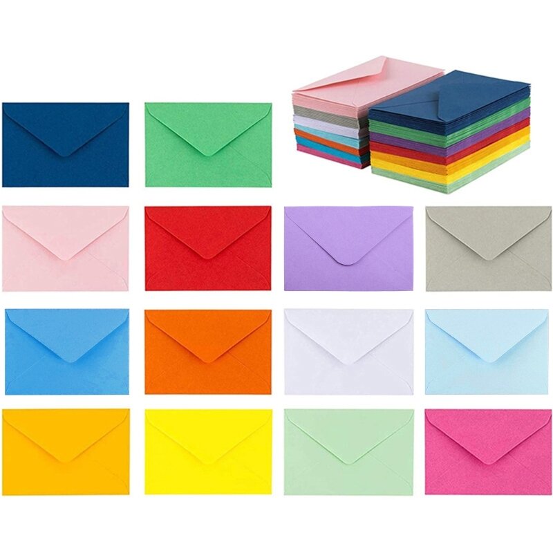 10 Stks/pak Kleurrijke Enveloppen Papieren Retro Blanco Papieren Enveloppen Wikkelkaarten