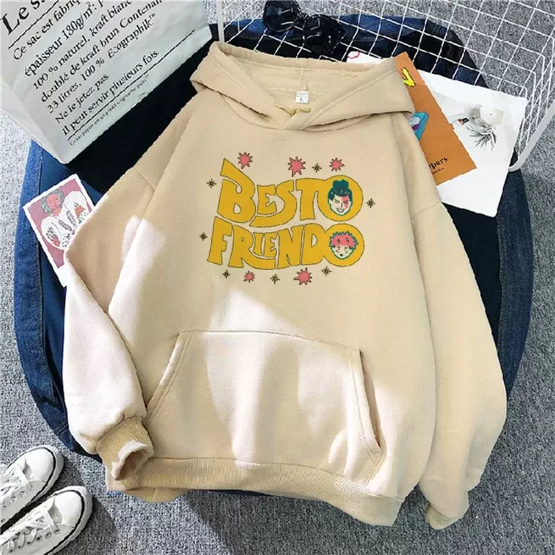 Jujutsu Kaisen Hoodies para homens, Kawaii Cartoon Streetwear, Moletons com capuz unisex, Anime Japonês, Roupas Kawaii, Anos 90