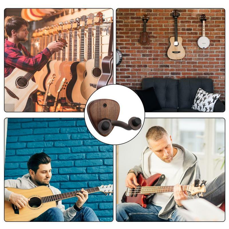 Wall-montado guitarra gancho de madeira, guitarra titular, display rack, pesados, montagem na parede violoncelo, bandolim casa