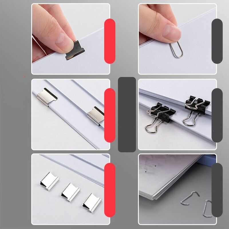 Organizing Stapler Push Clamp Stapler Paper Clipper with Refill Paper Binding Clamp Push Clip Staple Remover Paper Fixing Clip