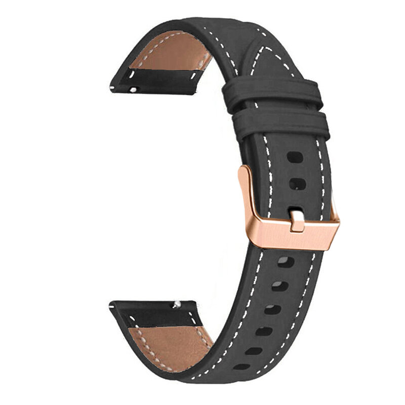 20mm Leather Strap For Garmin Vivomove Luxe / Trend / Style / Sport / HR /Vivomove 3 Band Bracelet For Venu SQ 2 Music Watchband