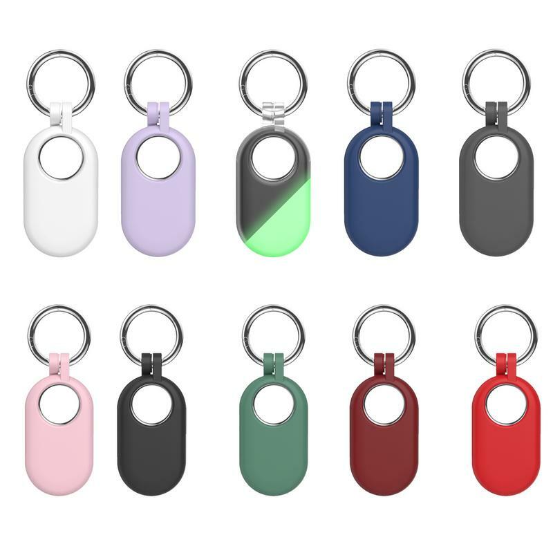 silicone Cover For Galaxy SmartTag2 Protective Case Skin Cover keychain Shock Resistant Smart Tag Holder Case Thick Cover