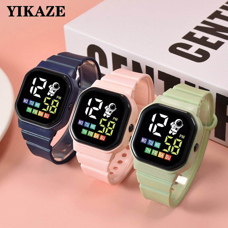 Yikaze Kinderen Smart Led Watch Date Week Digitale Polshorloges Waterdichte Elektronische Sport Horloge Klok Voor Jongen Meisje Kind