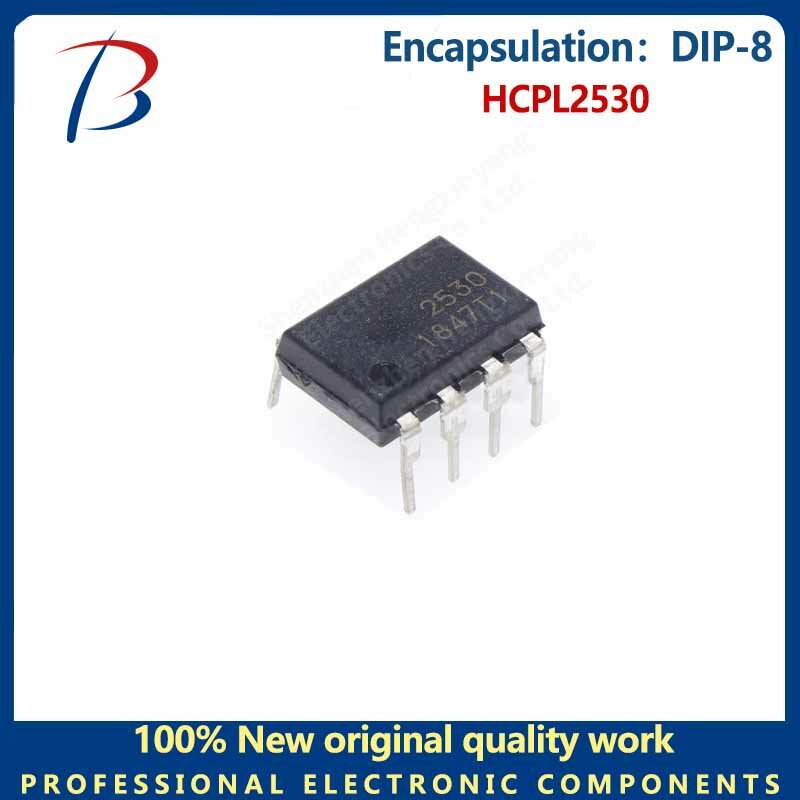 Paket HCPL2530 DIP-8 optocoupler kecepatan tinggi, photocoupler linear logic 10 buah