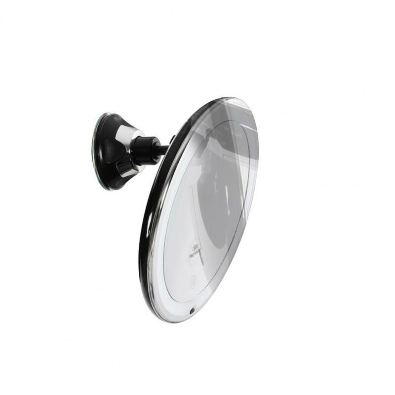 Espelho De Barbear Portátil Com 10x Ampliação, Espelho De Maquiagem Com Luz LED, Compacto Para Casa, Viagem