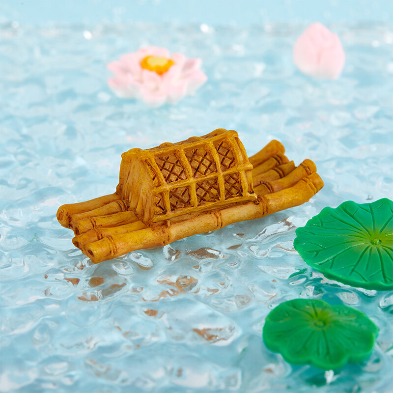 ตกแต่งปลา Lotus DIY Miniature Mini Micro Landscape เครื่องประดับเครื่องประดับ Figurines หน้าแรกตกแต่งพิพิธภัณฑ์สัตว์น้ำ Lotus Leaf