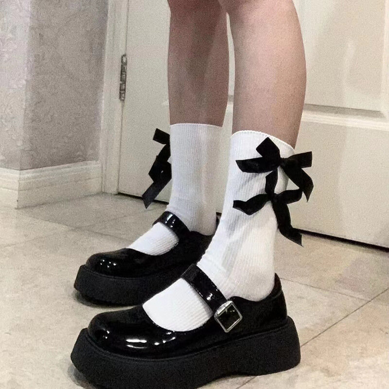 Frauen Socken Frühling Sommer weiß japanisch niedlich kawaii harajuku süßen Stil Lolita Bowknot weibliche kurze Crew Socken Mädchen Geschenk Soks