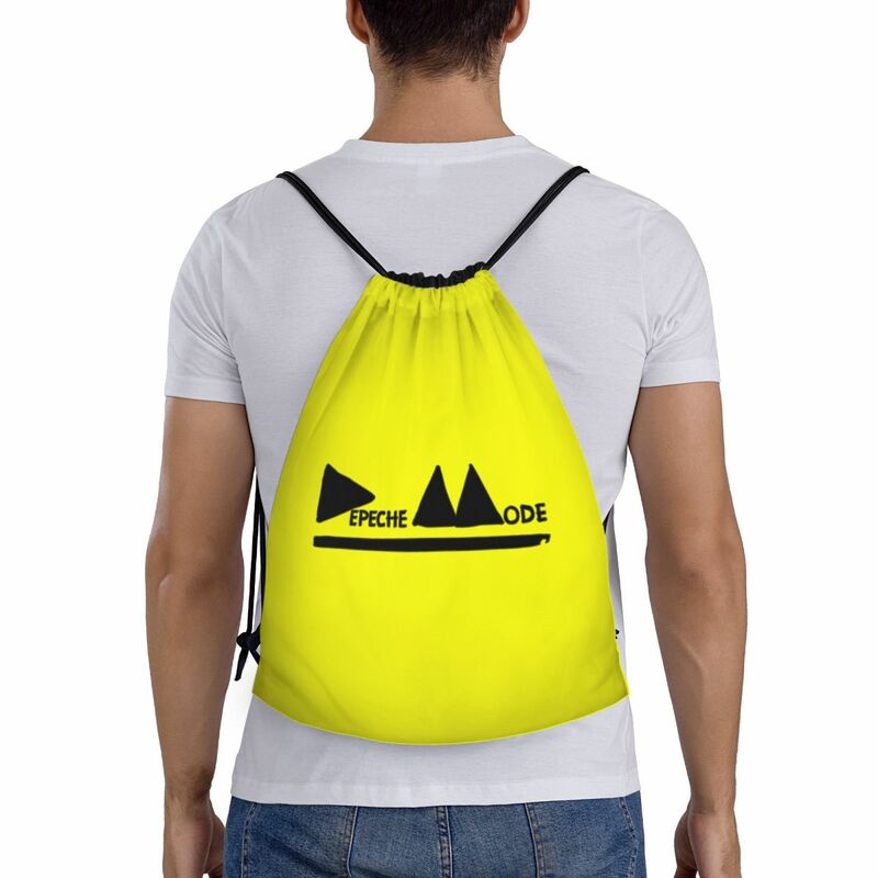 Benutzer definierte elektronische Rock Depeche Cool Mode Kordel zug Taschen Frauen Männer tragbare Sport Sport Sackpack Training Rucksäcke