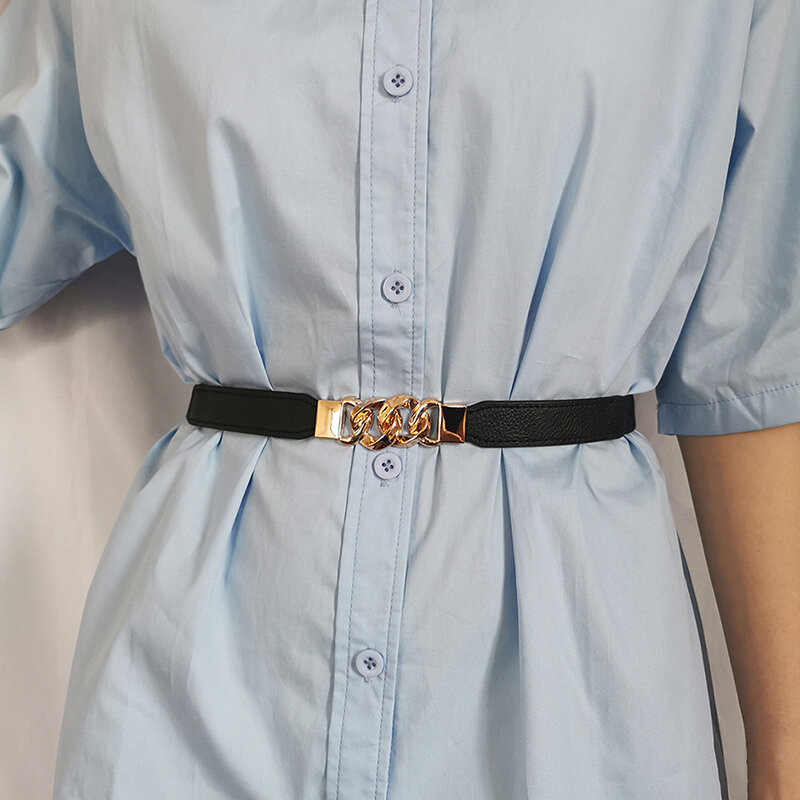 حزام سلسلة خصر مرن للنساء ، معطف السيدات زينة حزام الخصر ، 3 ألوان