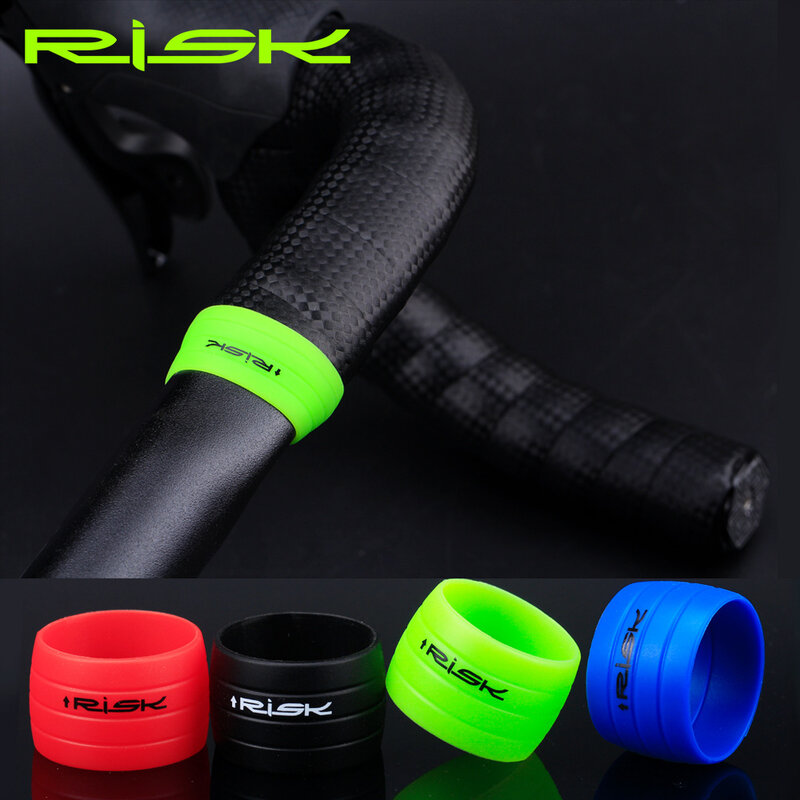 2pcs Silicone Anti-skip Bicycle Handlebar Tape plug Fixed Ring Road Bike Shift Handle Protection Cover Non-Slip Cycling Accessor