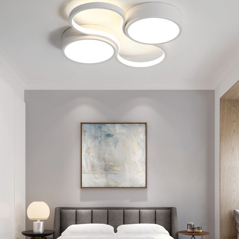 Luz LED Circular de techo con protección ocular, lámpara de arte para dormitorio, sala de estar, estudio, decoración de iluminación interior, 2024