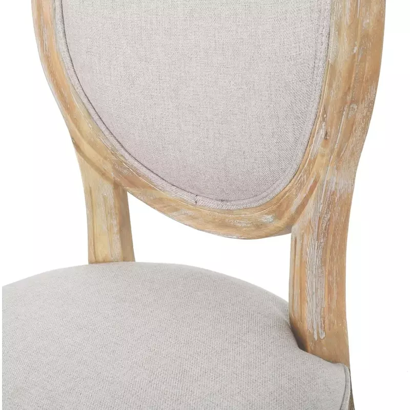 Chaise de salle à manger en tissu polyester beige, adaptée aux restaurants, cuisines et salons, chaise de cuisine, ensemble de 2 pièces