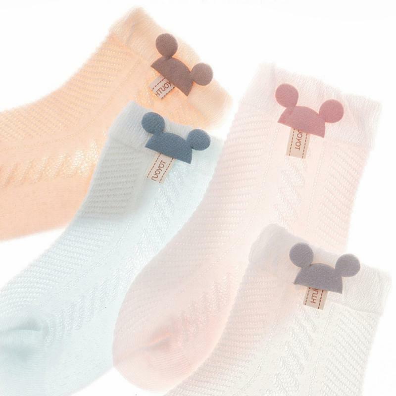 Nuovi calzini per bambini con decorazioni per cartoni animati 3d calzini per bambini carini e unici calzini per bambini ultrasottili estivi calzini corti per bambini in cotone pettinato a rete