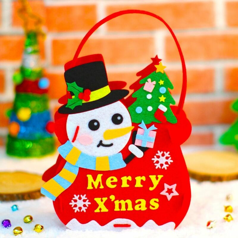 Dianosour Sneeuwpop Educatief Speelgoed Handwerk Kerstboom Diy Vilt Kersttas Speelgoed Doe-Het-Zelf Speelgoed Kerstman Claus