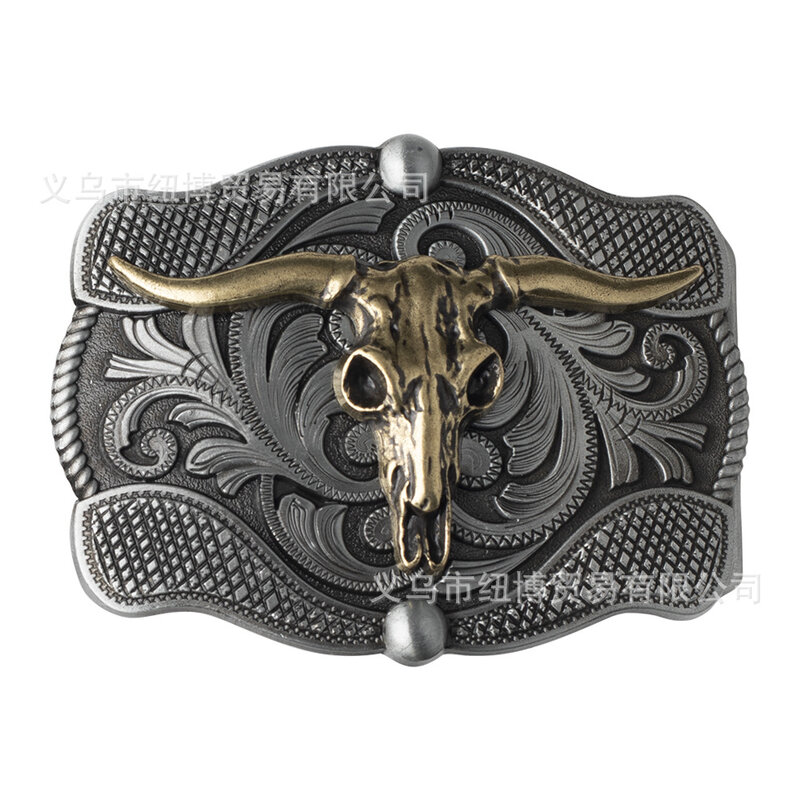 Ocidental Cowboy Belt Buckle, Padrão Decorativo, Bullfighter Bar, Personalidade Acessórios