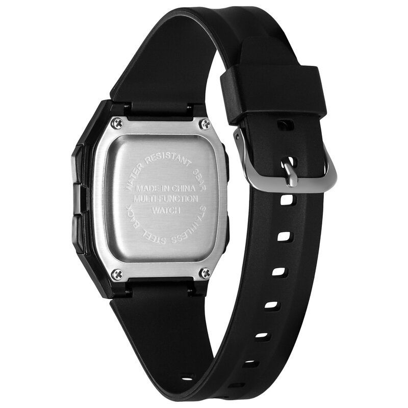 Спортивные цифровые часы для мужчин: водонепроницаемые, с секундомером-стильный квадратный дизайн для точных таймеров и долговечности
