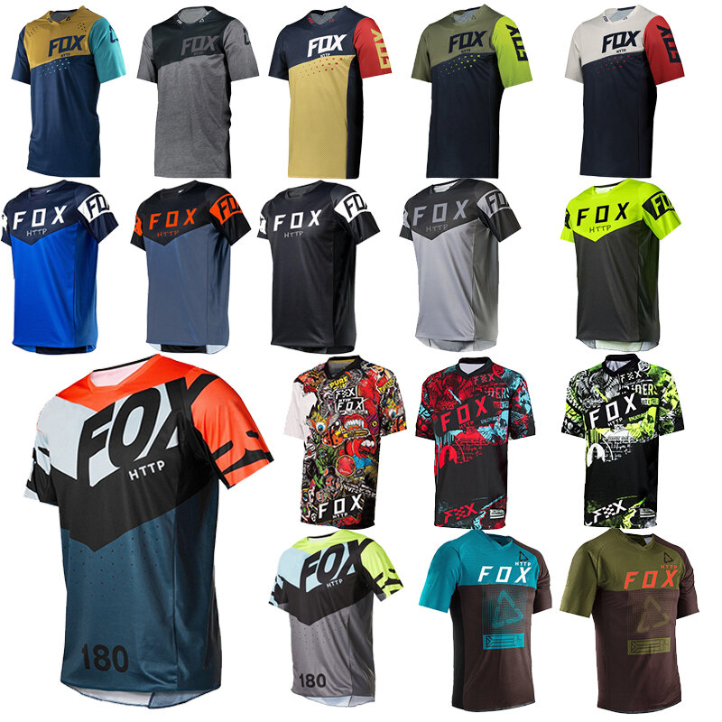 2022 männer der Downhill Mountain Bike MTB Shirts Offroad DH Motorrad Motocross Sportwear Kleidung Http Fox mtb jersey Racing Kurzen