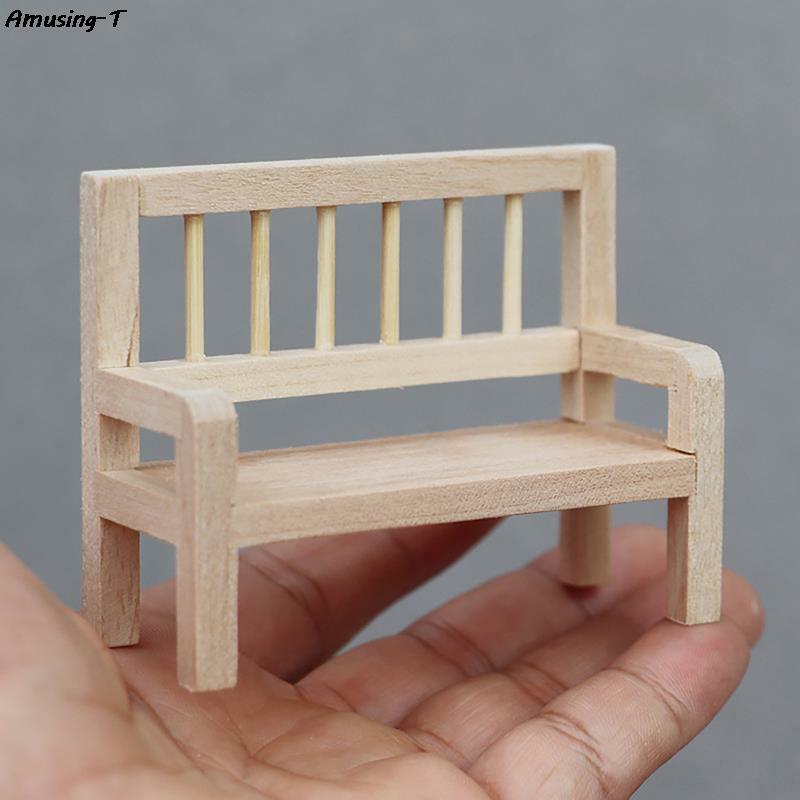 1:12 Dollhouse Miniature Wooden Table chair Model Doll House Furniture Toys Accessories Christmas Gift