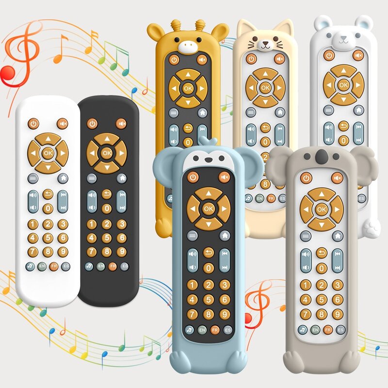 Infant simulation remote control Children's TV remote control puzzle music learning early education baby toy gift For Newborn