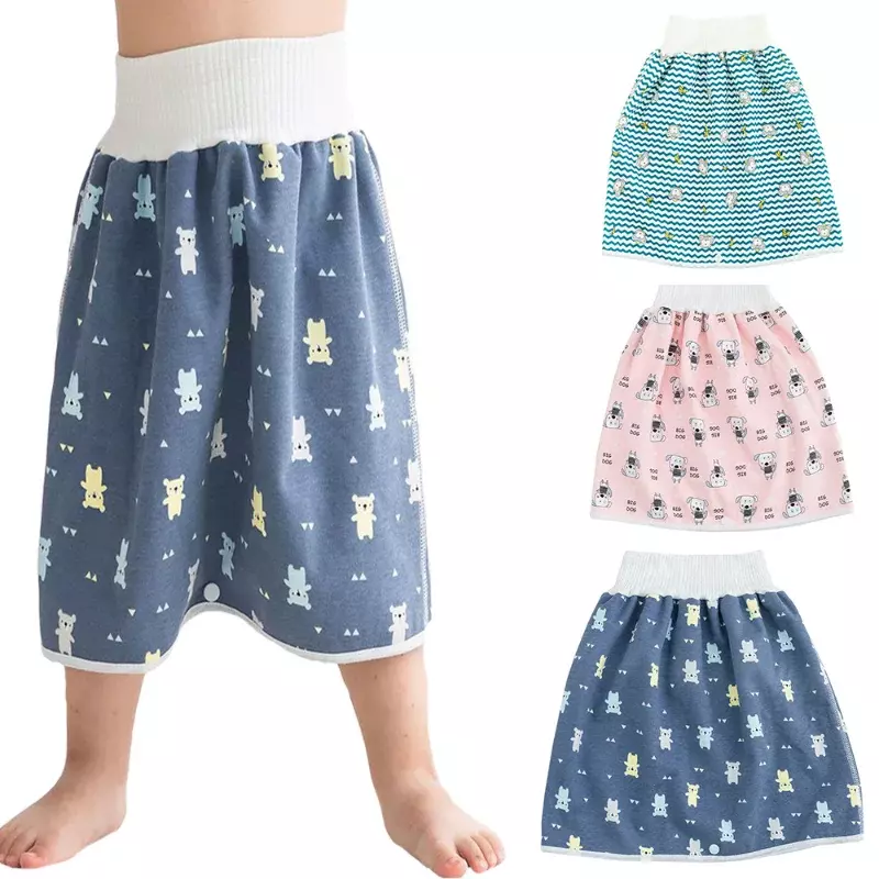 Pantalones de pañales impermeables para bebé, falda para entrenamiento de orinal, pañal cómodo, corto para niños y niñas, ropa de cama para dormir