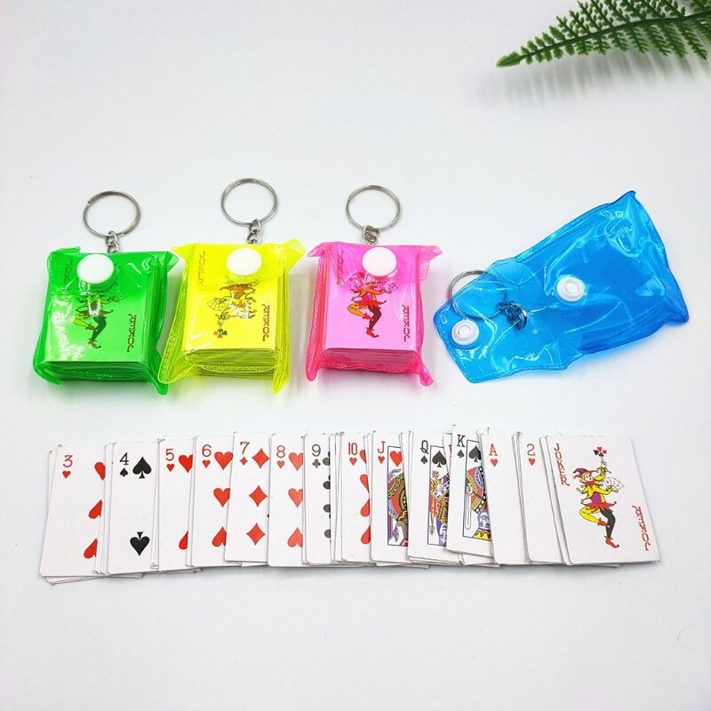 Модный мужской мини-кулон с игральными картами, брелок унисекс для креативного винтажного флеш-покерного автомобиля для ключей,