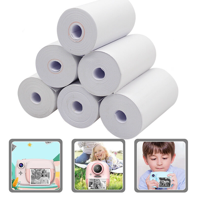 Mini Printer White Wood Pulp Thermal Paper Rolls Instant Print For 57mm Students Camera Printing Paper Replacement Accessories