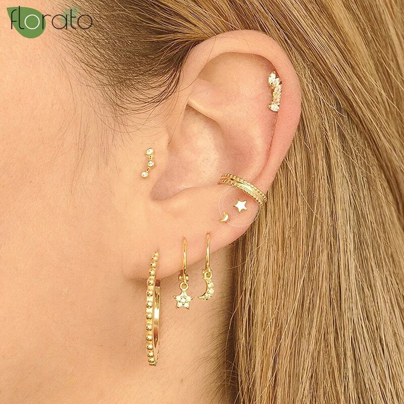 925 Sterling Silver Needle Exquisite Heart Earrings for Women Fashion Stud Earrings Gold Earrings Wedding High Luxury Jewelry