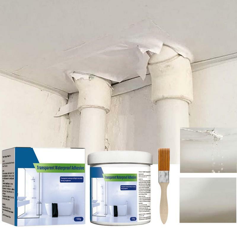 Transparent Waterproof Glue Transparent Sealant Coating Portable Waterproof Insulating Sealant For Roof Kitchen Bathroom Wall