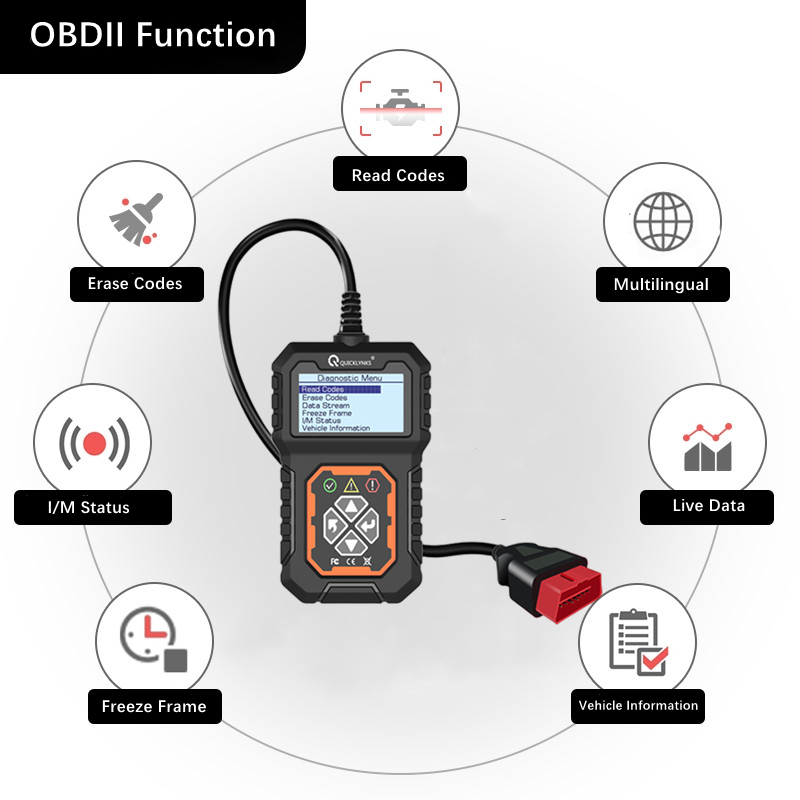 QUICKLYNKS T31 Pemindai Mobil Penuh OBD2/EOBD Alat Diagnostik Sistem Mesin Otomatis Pemindai Pembaca Kode Profesional Otomotif