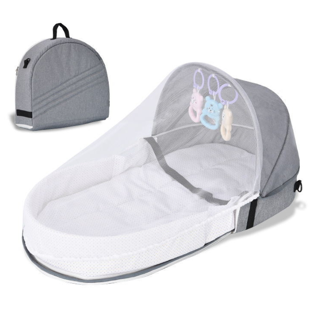 Tempat Tidur Bayi Anak-anak Portabel untuk Kelambu Pelindung Bayi Baru Lahir dengan Keranjang Bayi Lipat Keranjang Tidur Bayi Sejuk