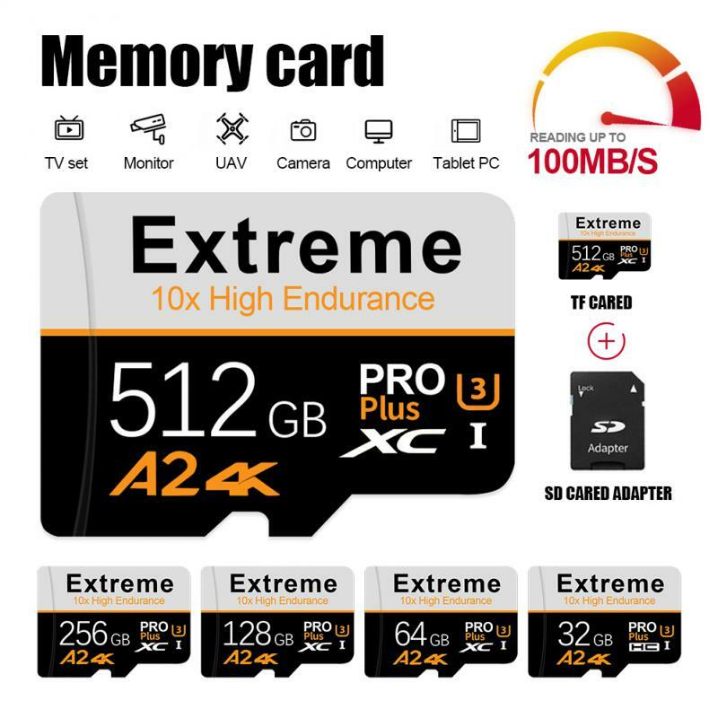 การ์ดความจำความเร็วสูง tf/sd minicard 32GB 512GB แฟลชเมตร/วินาที120กล้องพิเศษโทรศัพท์ microSD Class10 UHS-1 64G 128G ลำโพงโทรศัพท์ BL