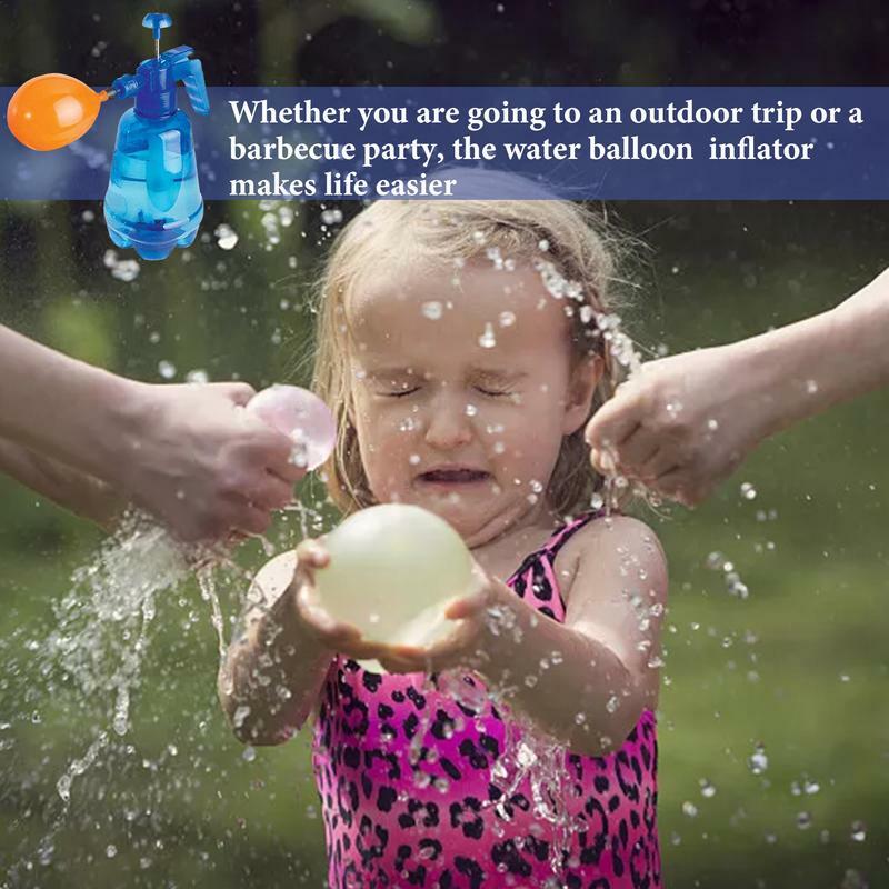 Inflator balon air Kit pengisi Air pengisi balon tangan dengan 500 balon air menyenangkan untuk anak-anak luar ruangan