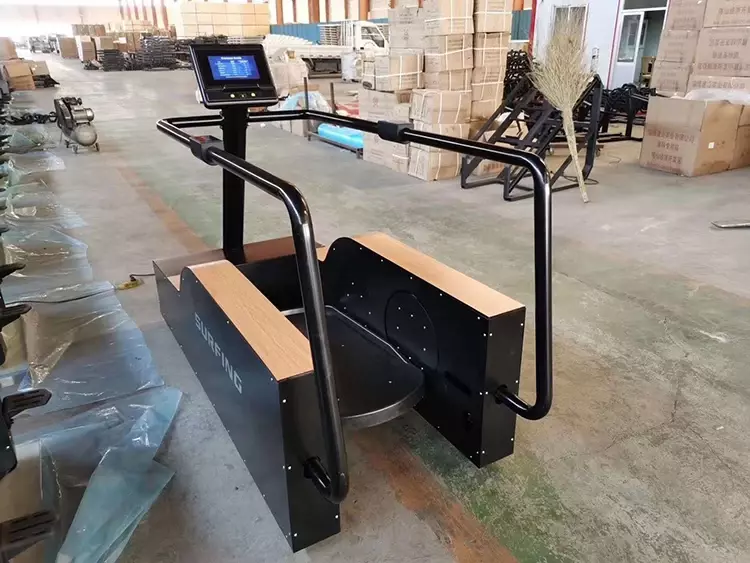 Skyboard gym fitness equipment with LCD display wooden surfing machine