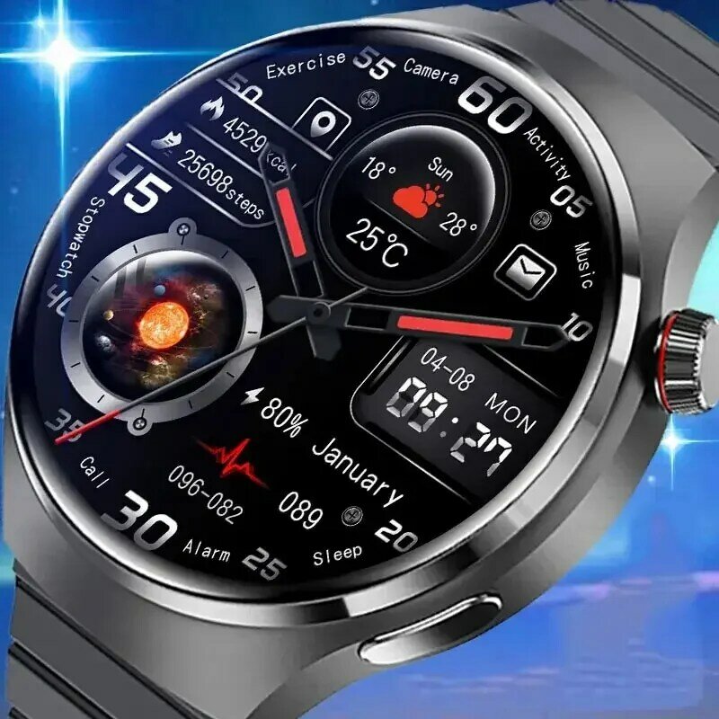 Смарт-часы 4 Pro для мужчин и женщин, подарок, новинка 2024, спортивные Смарт-часы, идеальный дизайн, Bluetooth, телефонные звонки, наручные часы с GPS-браслетом