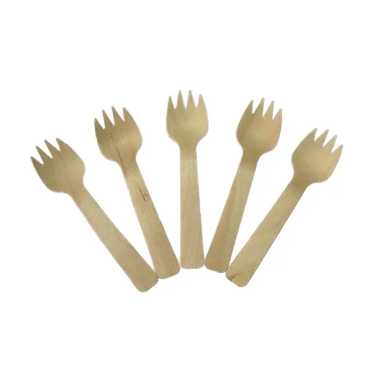 100/200 Pcs Mini Ice Cream Spoon Wooden Disposable Wood Dessert Scoop Western Wedding Party Tableware Kitchen Accessories Tool